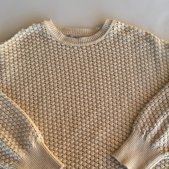MM Lafleur pointelle Liam popcorn knit sweater, NWOT, size XL - Picture 5 of 9
